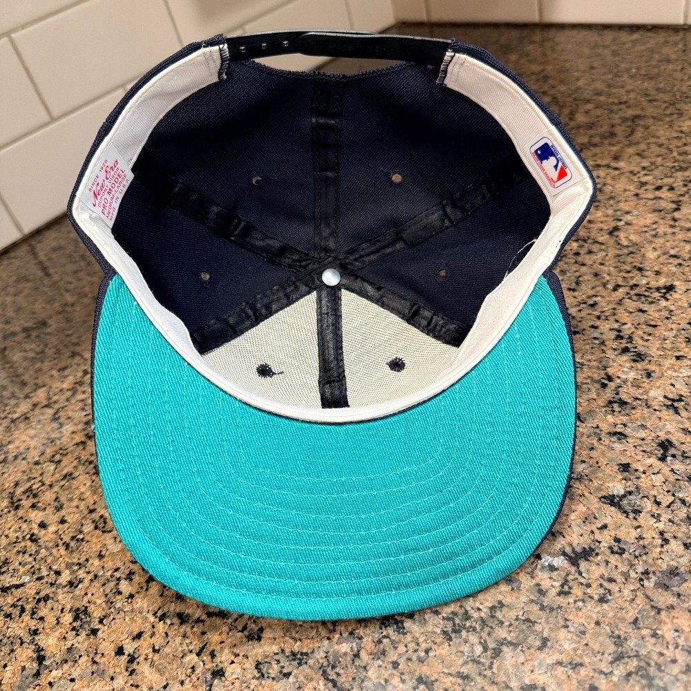 Vtg 90s Houston Astros New Era Pro Model Snapback Hat M-L Made in USA Deadstock - Picture 7 of 10
